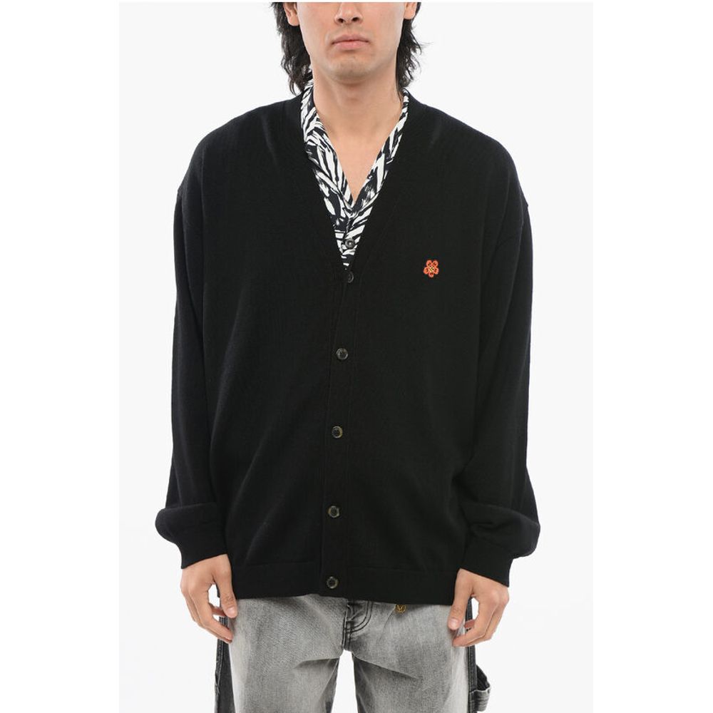 Kenzo V-Ausschnitt BOKE FLOWER Woll-Strickjacke