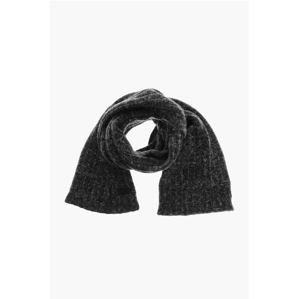 Saint Laurent Schal aus Wollmischung mit Logoaufnäher