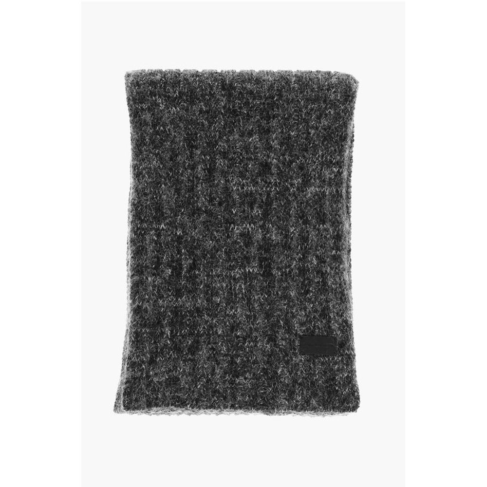 Saint Laurent Schal aus Wollmischung mit Logoaufnäher