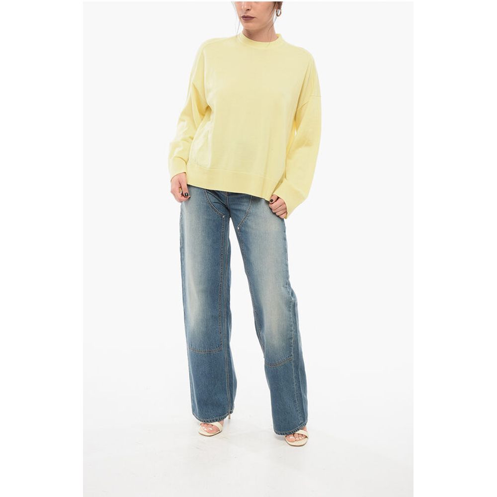 Bottega Veneta Gerade geschnittener Pullover mit Rundhalsausschnitt aus Wolle