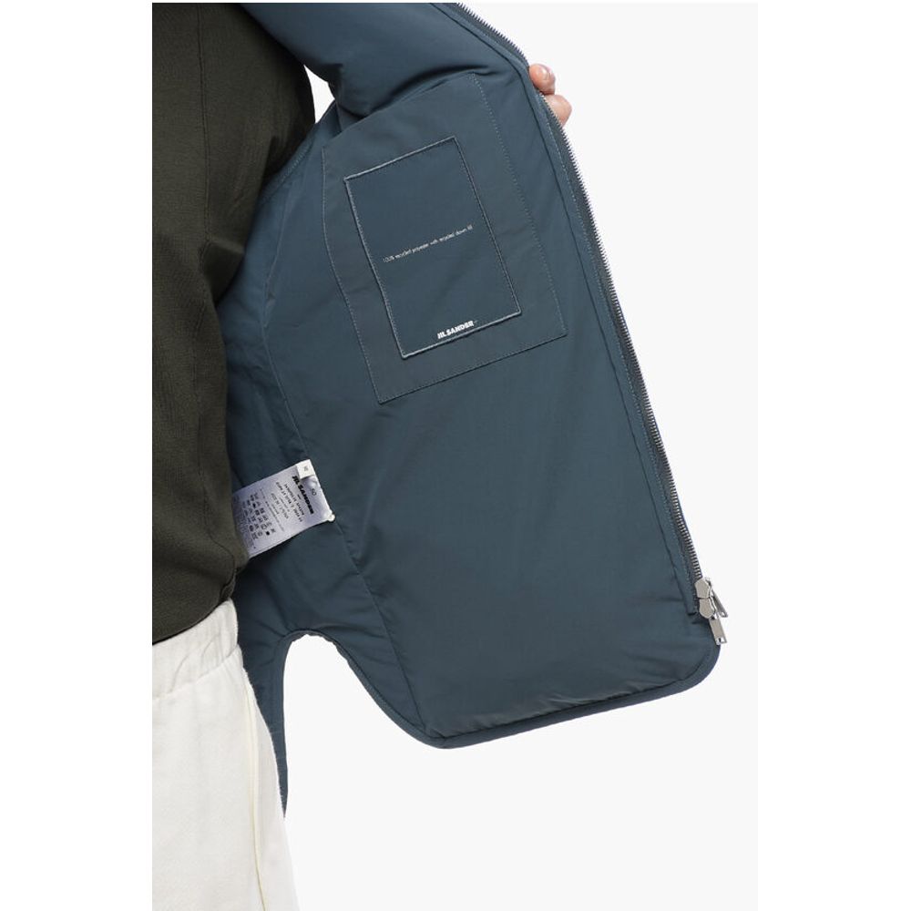 Jil Sander Wasserdichte ärmellose Daunenjacke mit Frontreißverschluss