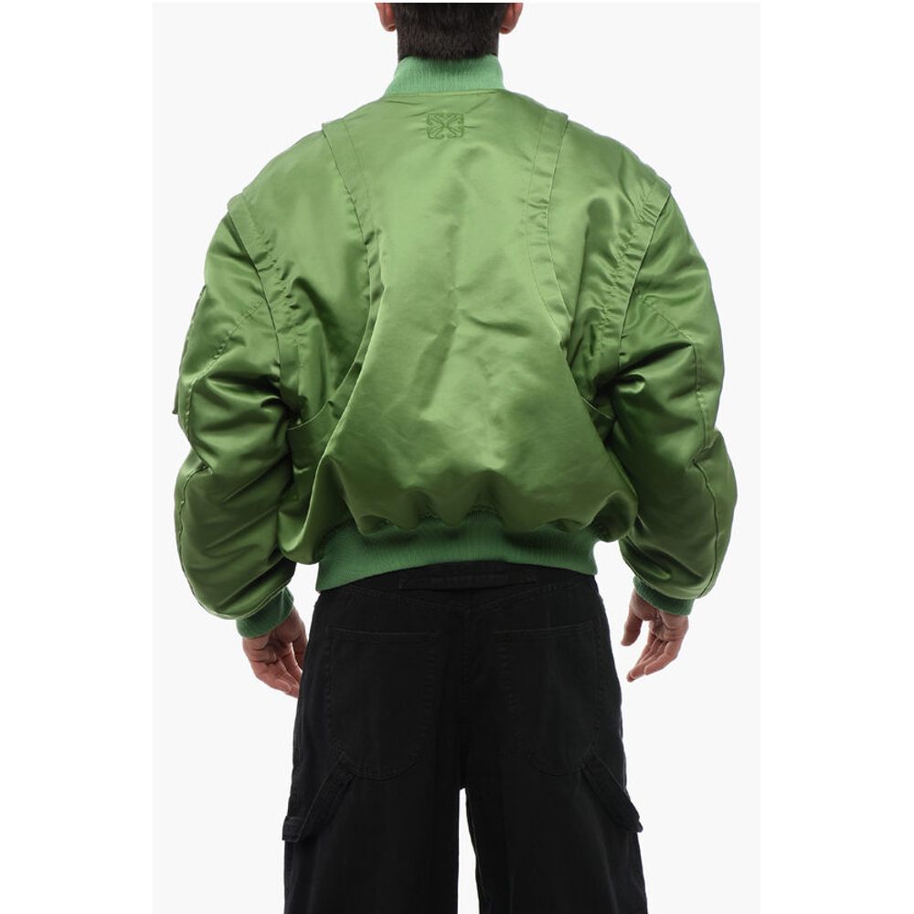 Off-White Gepolsterte ARROW Bomberjacke mit abnehmbaren Ärmeln