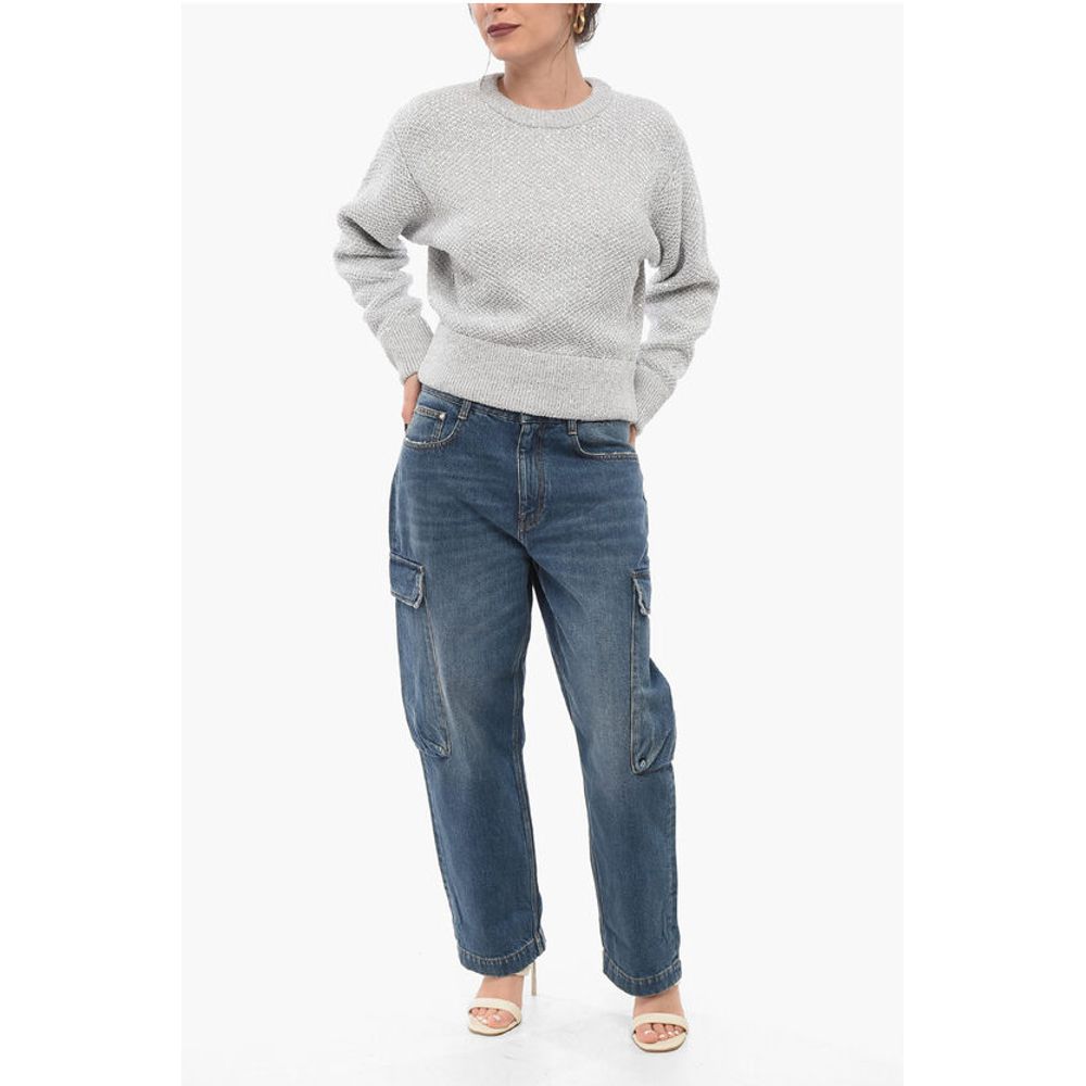 Stella McCartney Paillettenbesetzter Pullover aus Wolle mit Rundhalsausschnitt und Rückenausschnitt