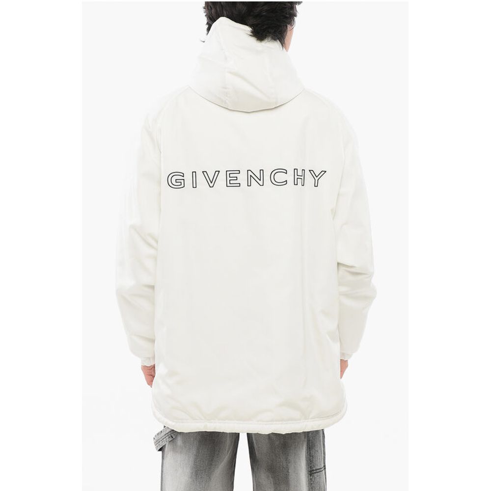 Givenchy Gepolsterte Parka-Jacke mit Reißverschluss und gesticktem Logo