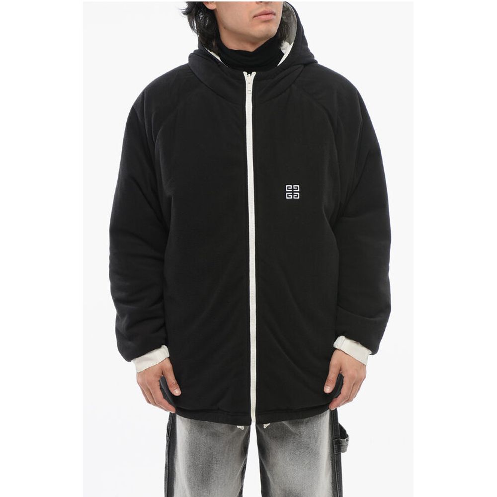 Givenchy Gepolsterte Parka-Jacke mit Reißverschluss und gesticktem Logo