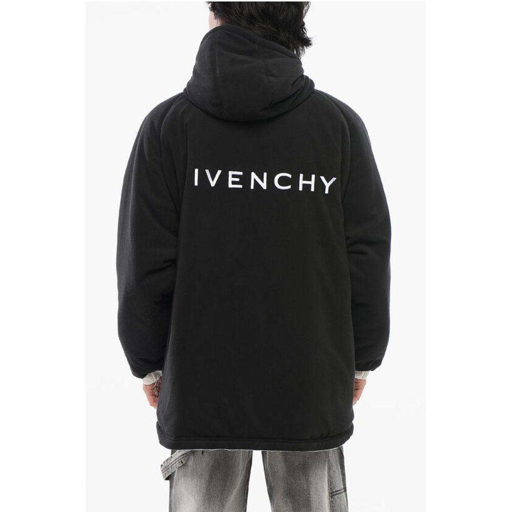 Givenchy Gepolsterte Parka-Jacke mit Reißverschluss und gesticktem Logo