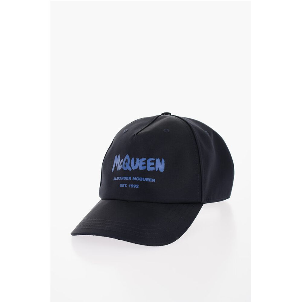 Alexander McQueen Einfarbige Kappe mit gedrucktem Logo