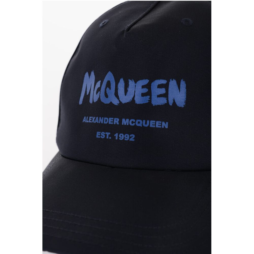 Alexander McQueen Einfarbige Kappe mit gedrucktem Logo