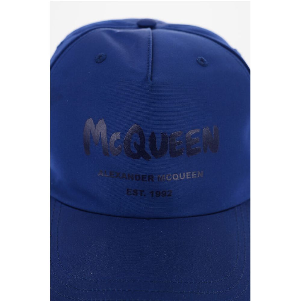Alexander McQueen Einfarbige Kappe mit gedrucktem Logo