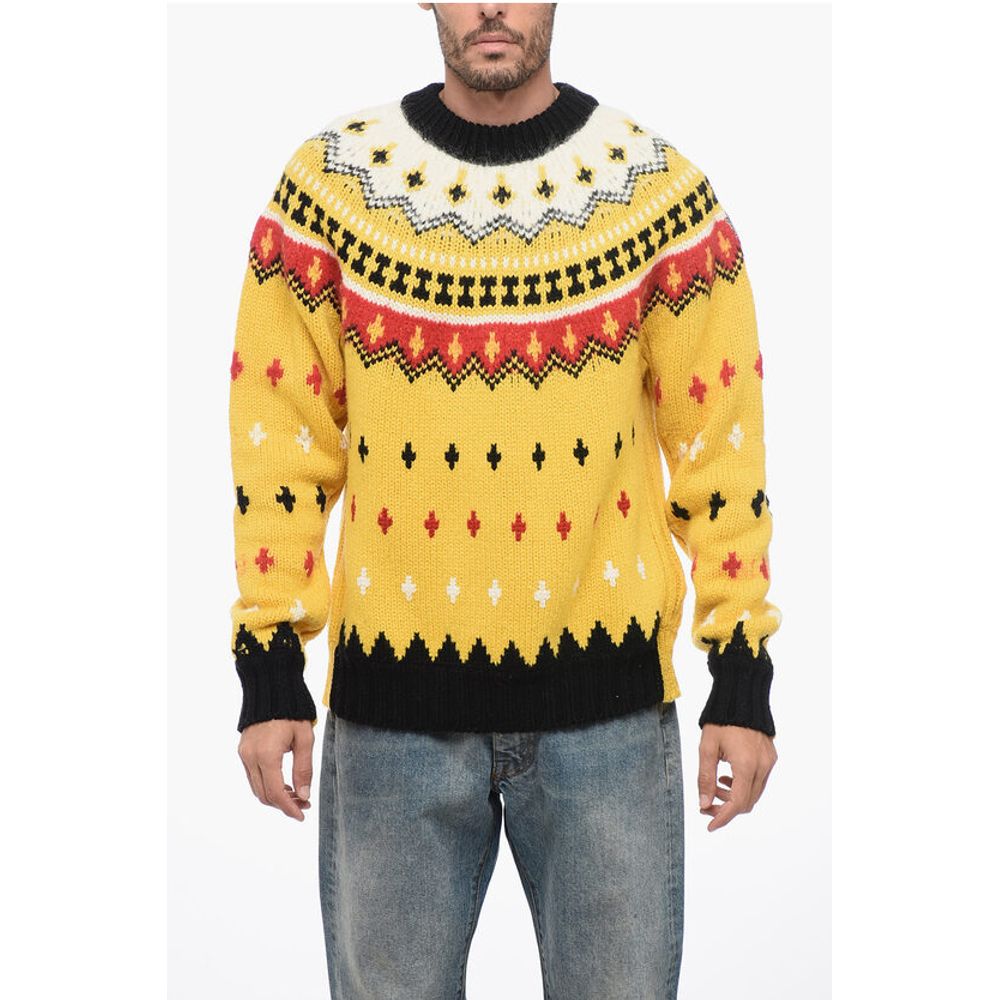 Moncler GRENOBLE Pullover aus Wollmischung mit Rundhalsausschnitt und Fairisle-Motiv