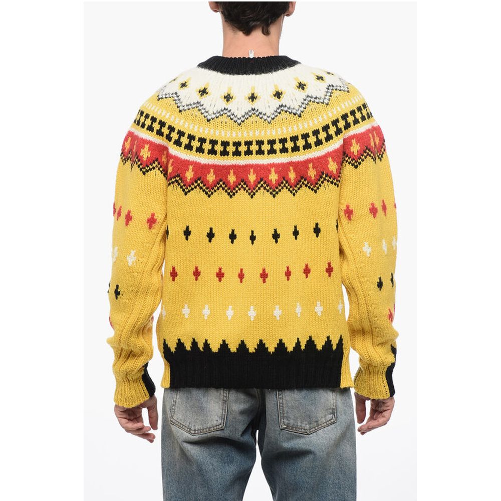 Moncler GRENOBLE Pullover aus Wollmischung mit Rundhalsausschnitt und Fairisle-Motiv