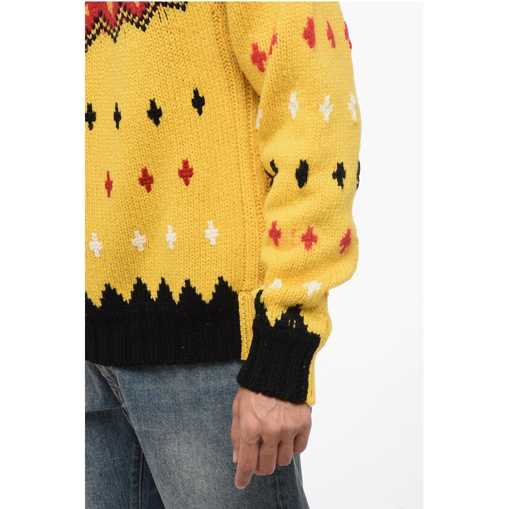 Moncler GRENOBLE Pullover aus Wollmischung mit Rundhalsausschnitt und Fairisle-Motiv