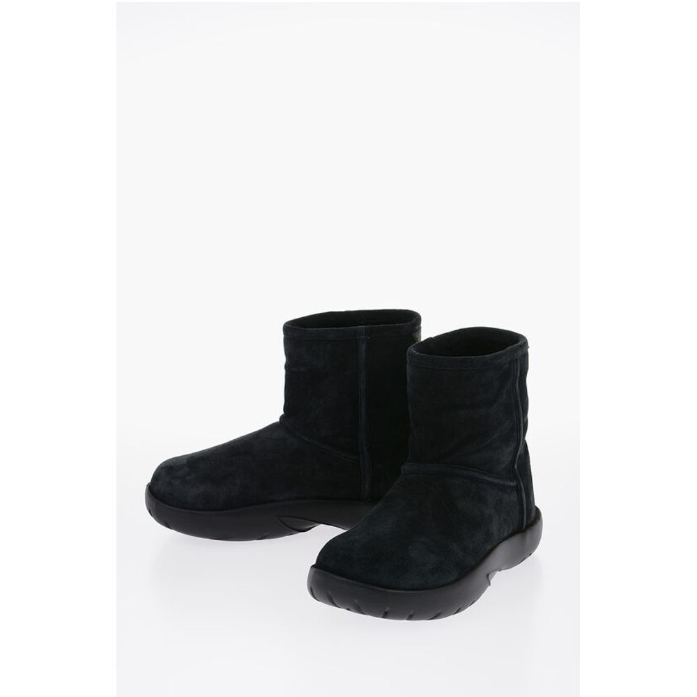 Bottega Veneta SNAP-Stiefel aus Shearling mit Logo-Applikation