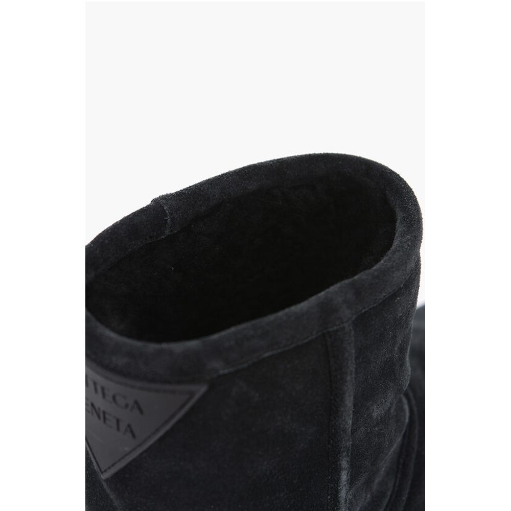 Bottega Veneta SNAP-Stiefel aus Shearling mit Logo-Applikation