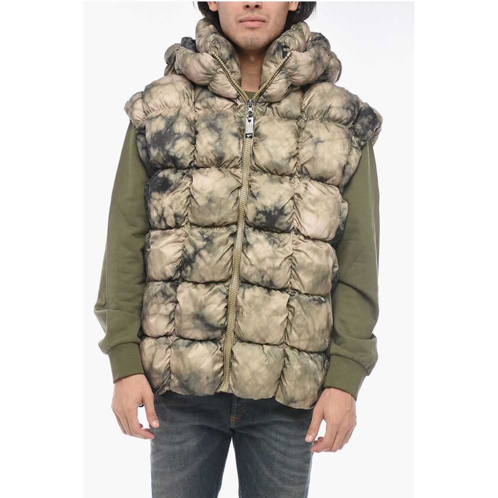 Diesel Gesteppte W-RALLE-SL Weste mit Tie-Dye Druck