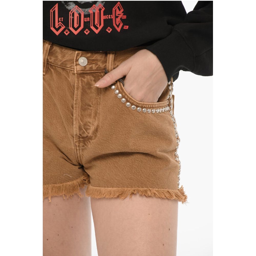 AllSaints HEIDI Shorts mit ausgefranstem Saum und Nieten