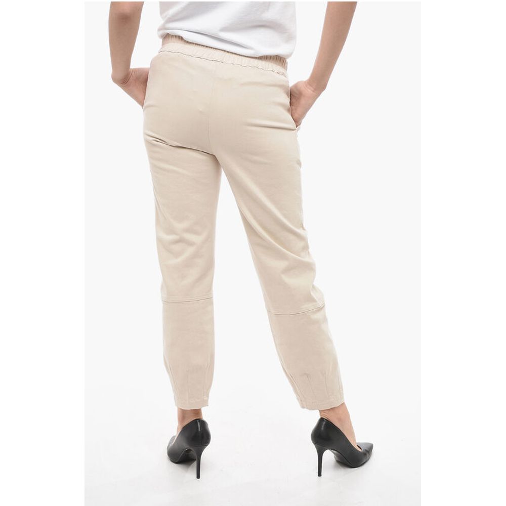 Gentryportofino Stretch-Baumwollhosen mit elastischen Bündchen