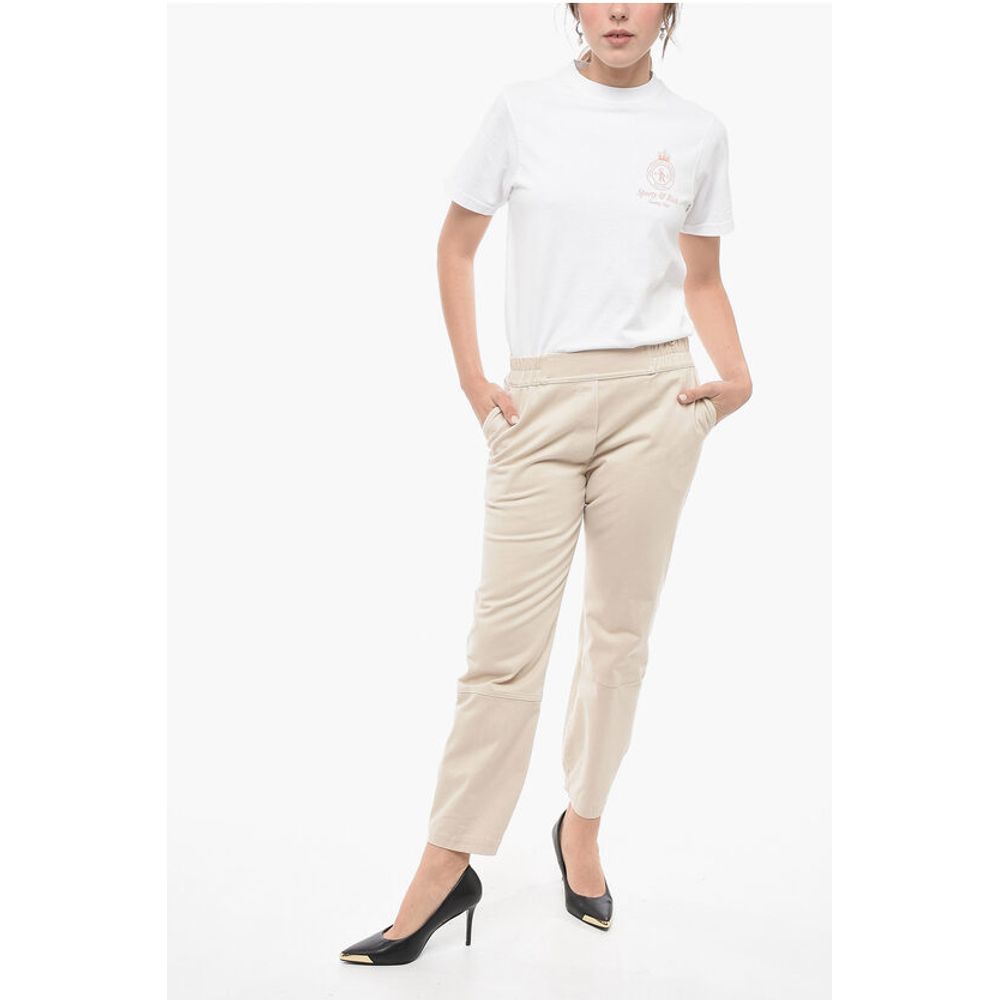 Gentryportofino Stretch-Baumwollhosen mit elastischen Bündchen