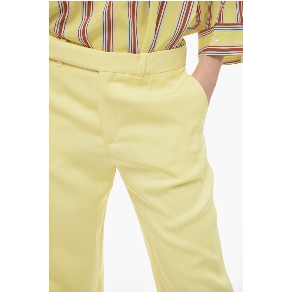 Chloé Hochtaillierte Seidenhose mit Bundfalten