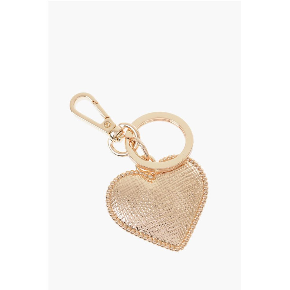 Moschino LOVE Schlüsselanhänger mit Goldeffekt und herzförmigem Charme