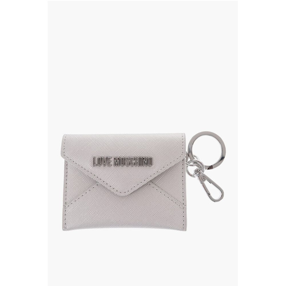 Moschino LOVE Saffiano-Kunstleder-Schlüsselanhänger mit Umschlag