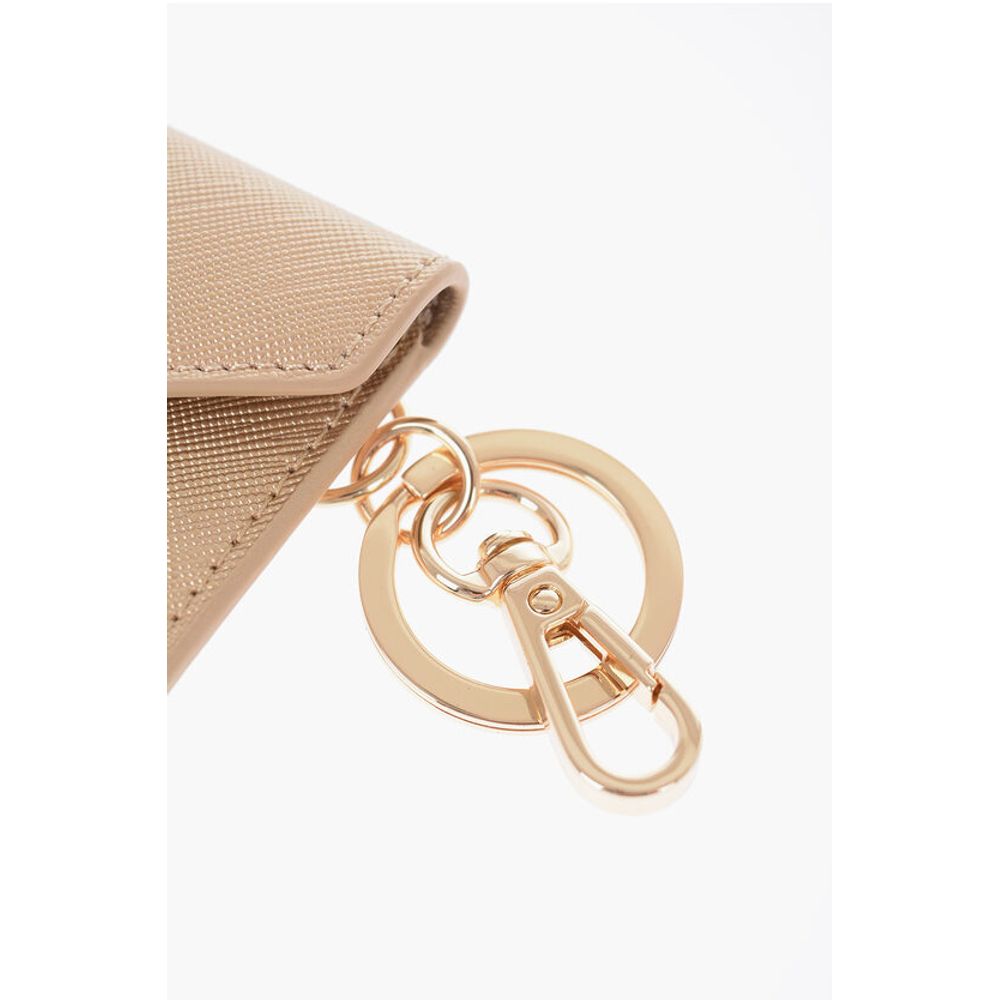 Moschino LOVE Saffiano-Kunstleder-Schlüsselanhänger mit Umschlag