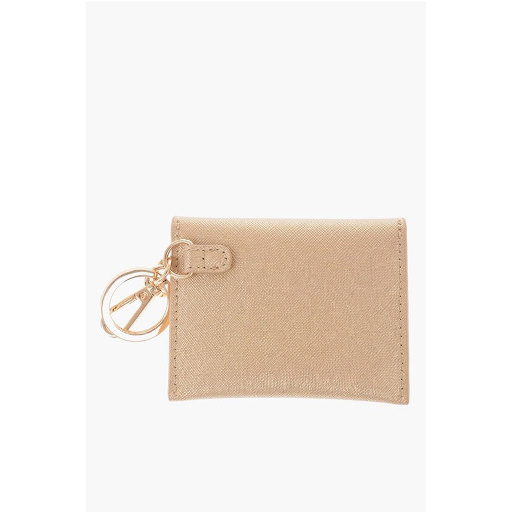 Moschino LOVE Saffiano-Kunstleder-Schlüsselanhänger mit Umschlag