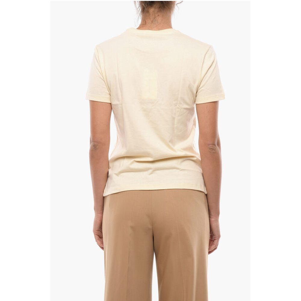 Holzweiler Unifarbenes SUZANA T-Shirt mit Rundhalsausschnitt und gedrucktem Logo