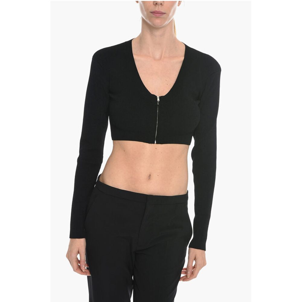 Birgitte Herskind VANESSA HONG Crop MISS Strickjacke mit V-Ausschnitt und Verschluss vorne