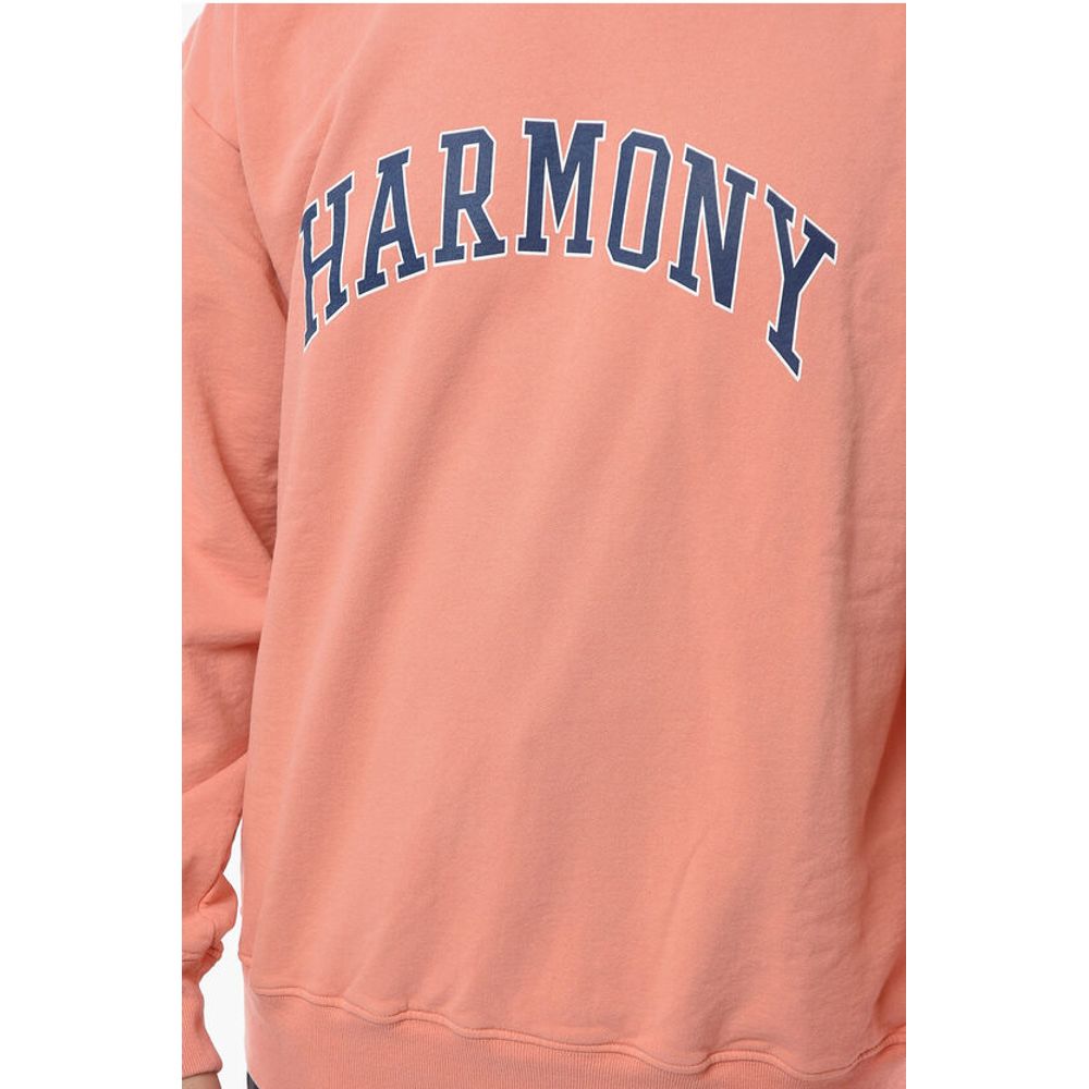 Harmony Logo bedrucktes Sweatshirt aus gebürsteter Baumwolle mit Rundhalsausschnitt