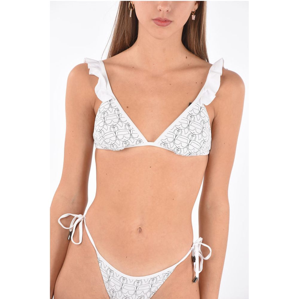 Karl Lagerfeld Bedrucktes Triangel-Bikinioberteil