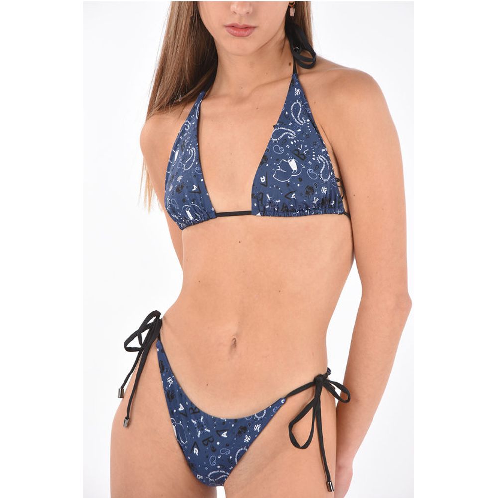 Karl Lagerfeld Bedrucktes Triangel-Bikinioberteil