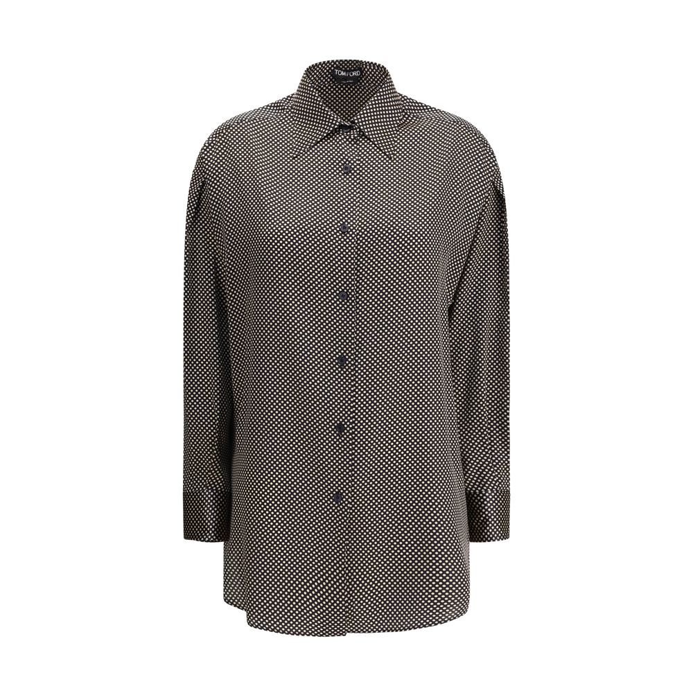 Tom Ford Seiden-Polka-Dot-Hemd