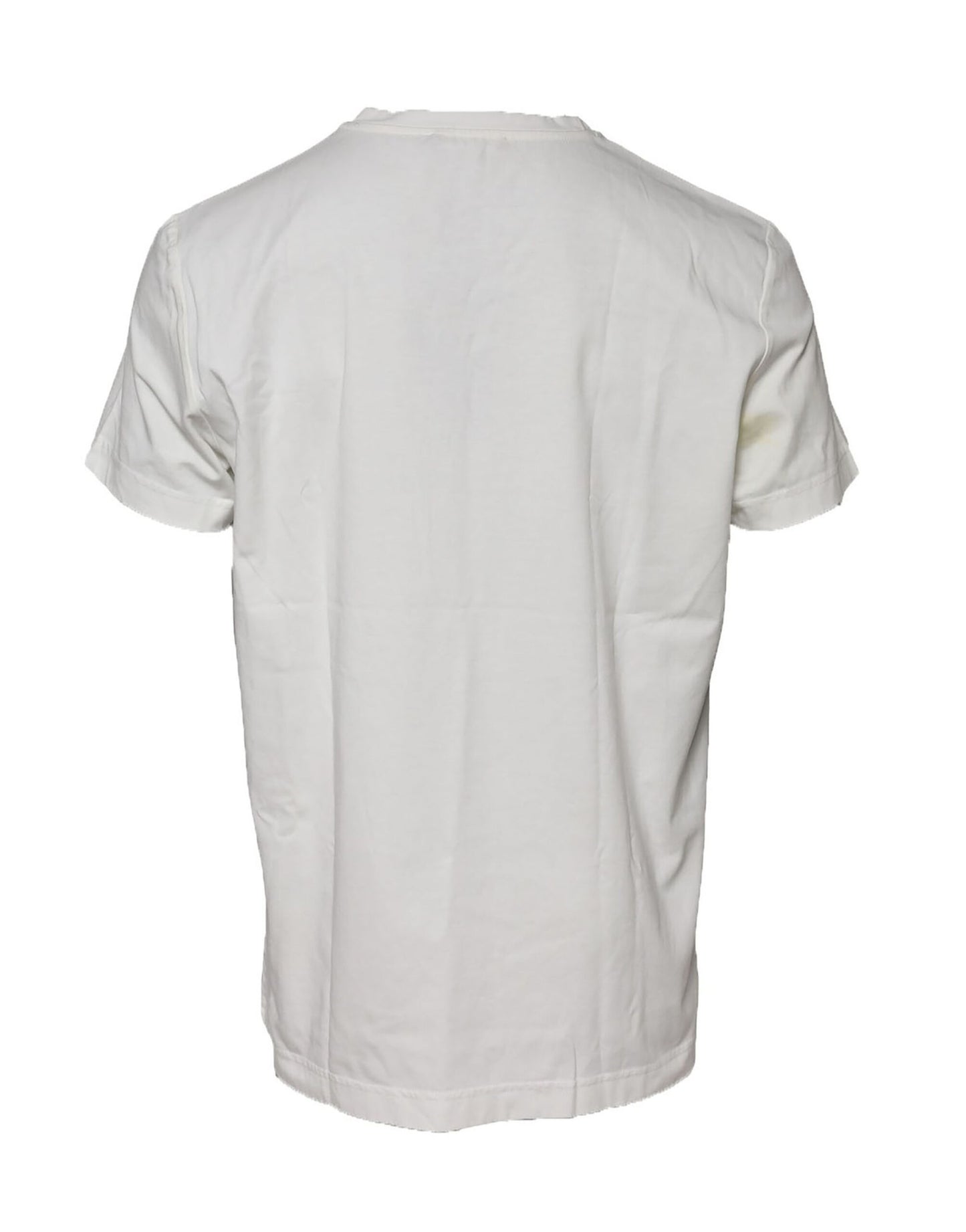 Dolce & Gabbana Weißes Bandana Baumwoll-T-Shirt mit Rundhalsausschnitt für Männer