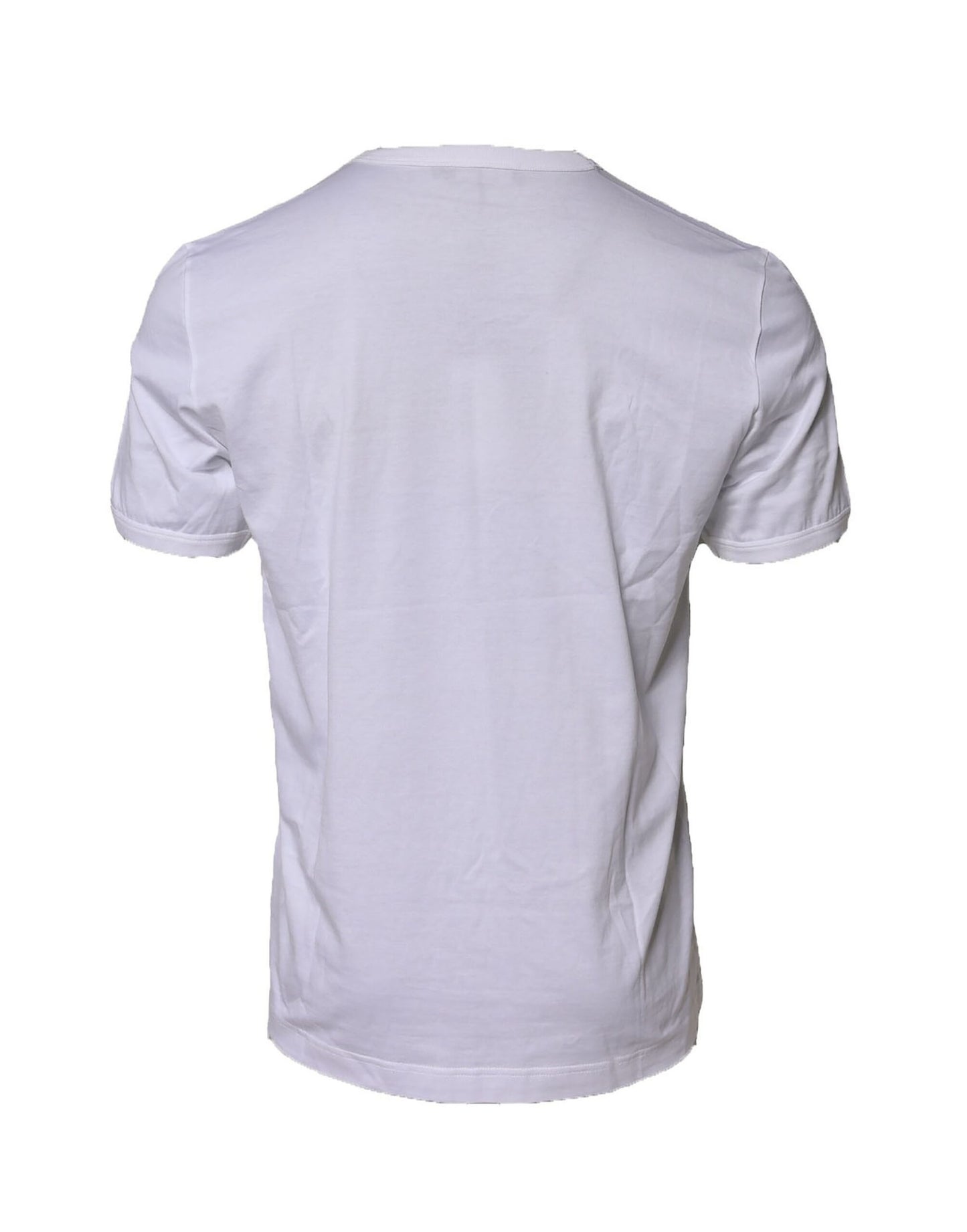 Dolce & Gabbana Weißes King Crown Baumwoll-T-Shirt mit Rundhalsausschnitt