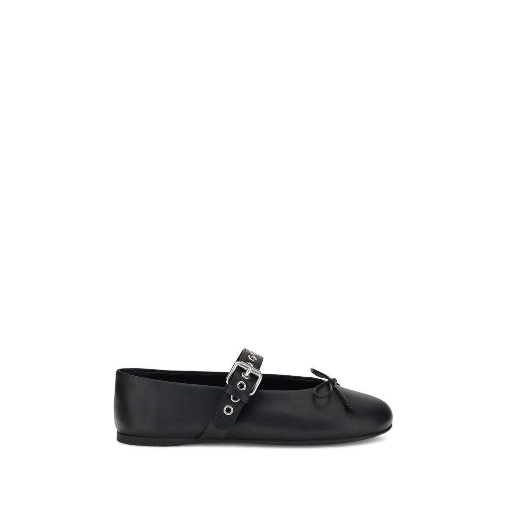 Miu Miu Leder Ballerinas