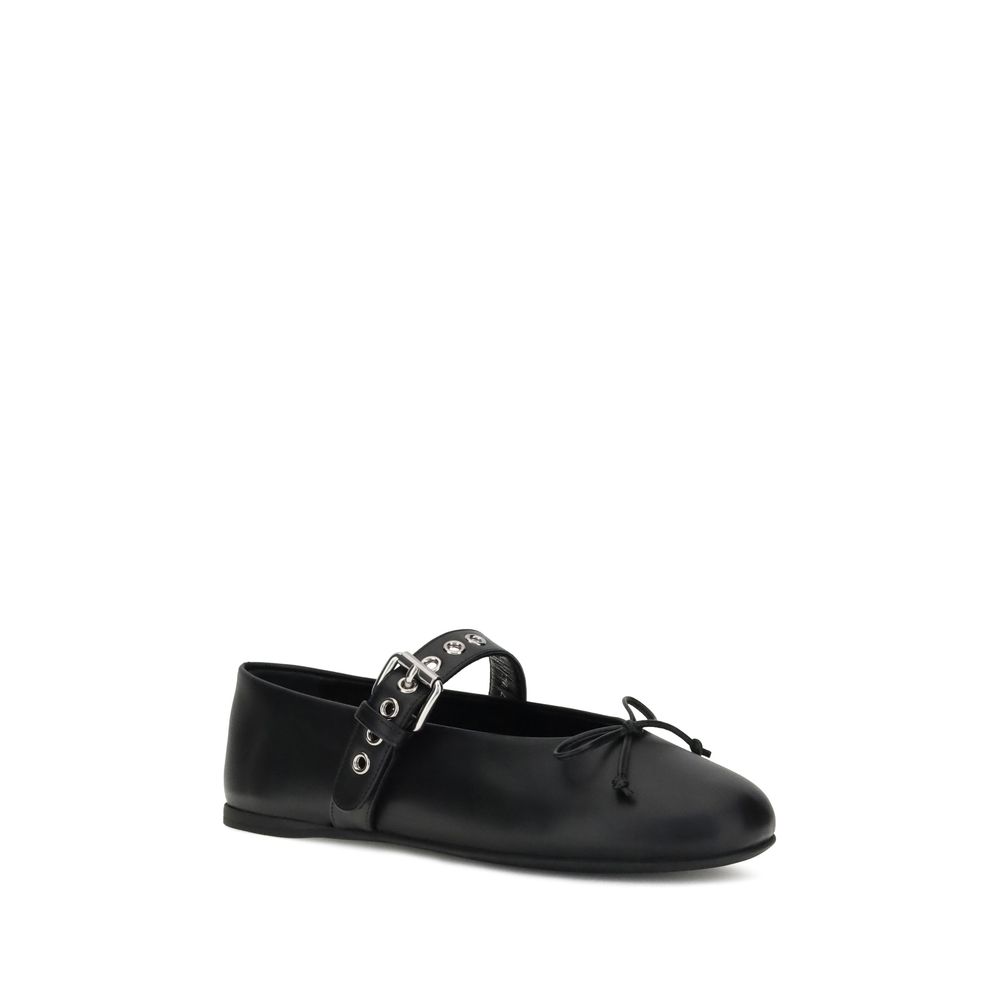 Miu Miu Leder Ballerinas
