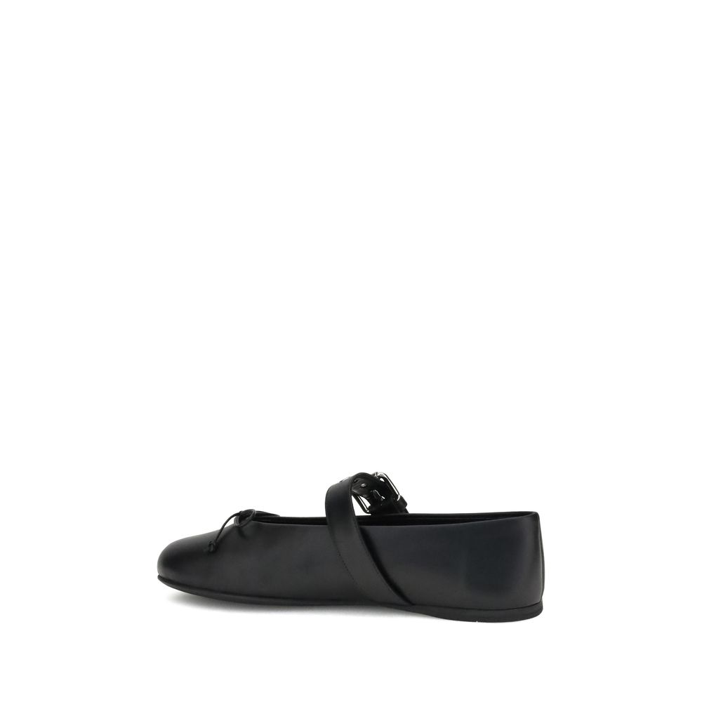 Miu Miu Leder Ballerinas