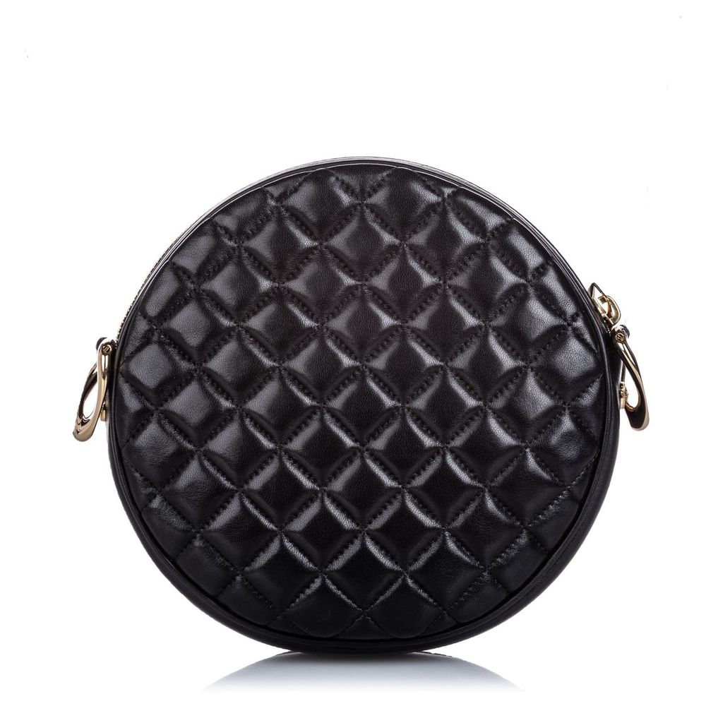 Balmain Schwarze Leder Crossbody Tasche