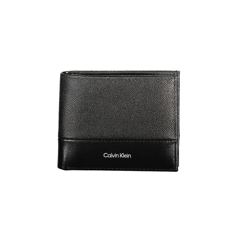 Calvin Klein Schwarzes Leder Herren Portemonnaie