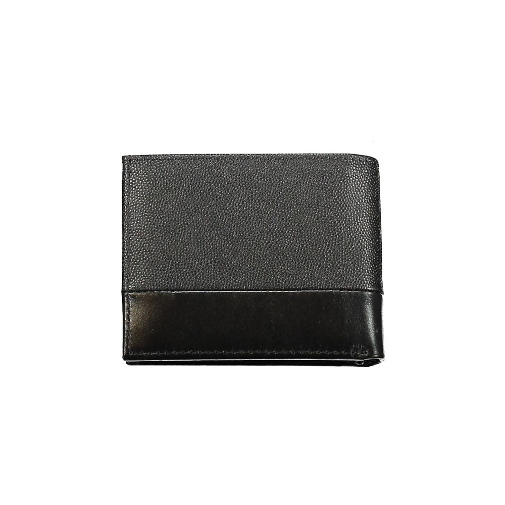 Calvin Klein Schwarzes Leder Herren Portemonnaie