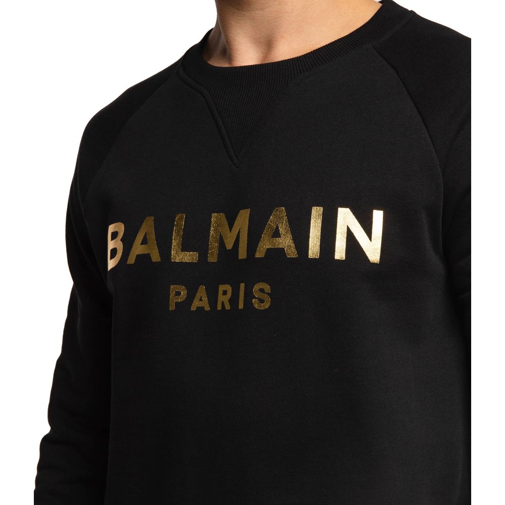 Balmain Schwarzer Baumwollpullover