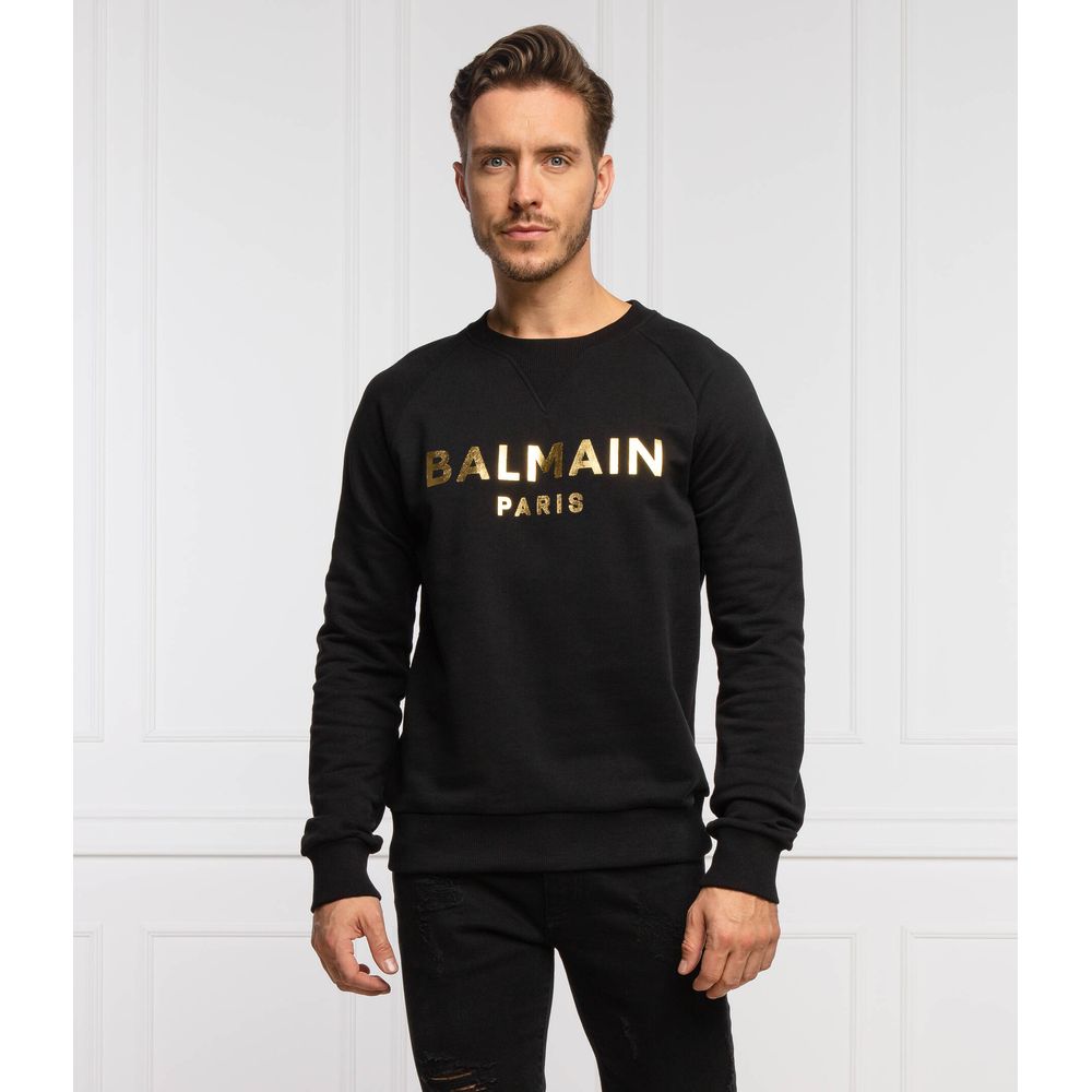 Balmain Schwarzer Baumwollpullover