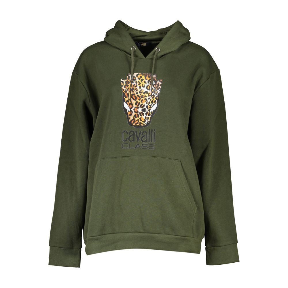Cavalli Class Grüner Baumwollpullover für Frauen