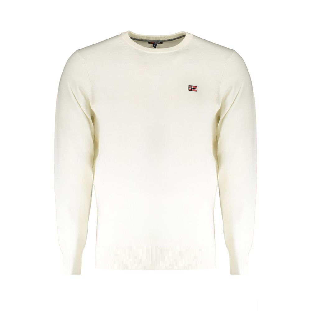 Norway 1963 Herrenpullover aus weißer Wolle