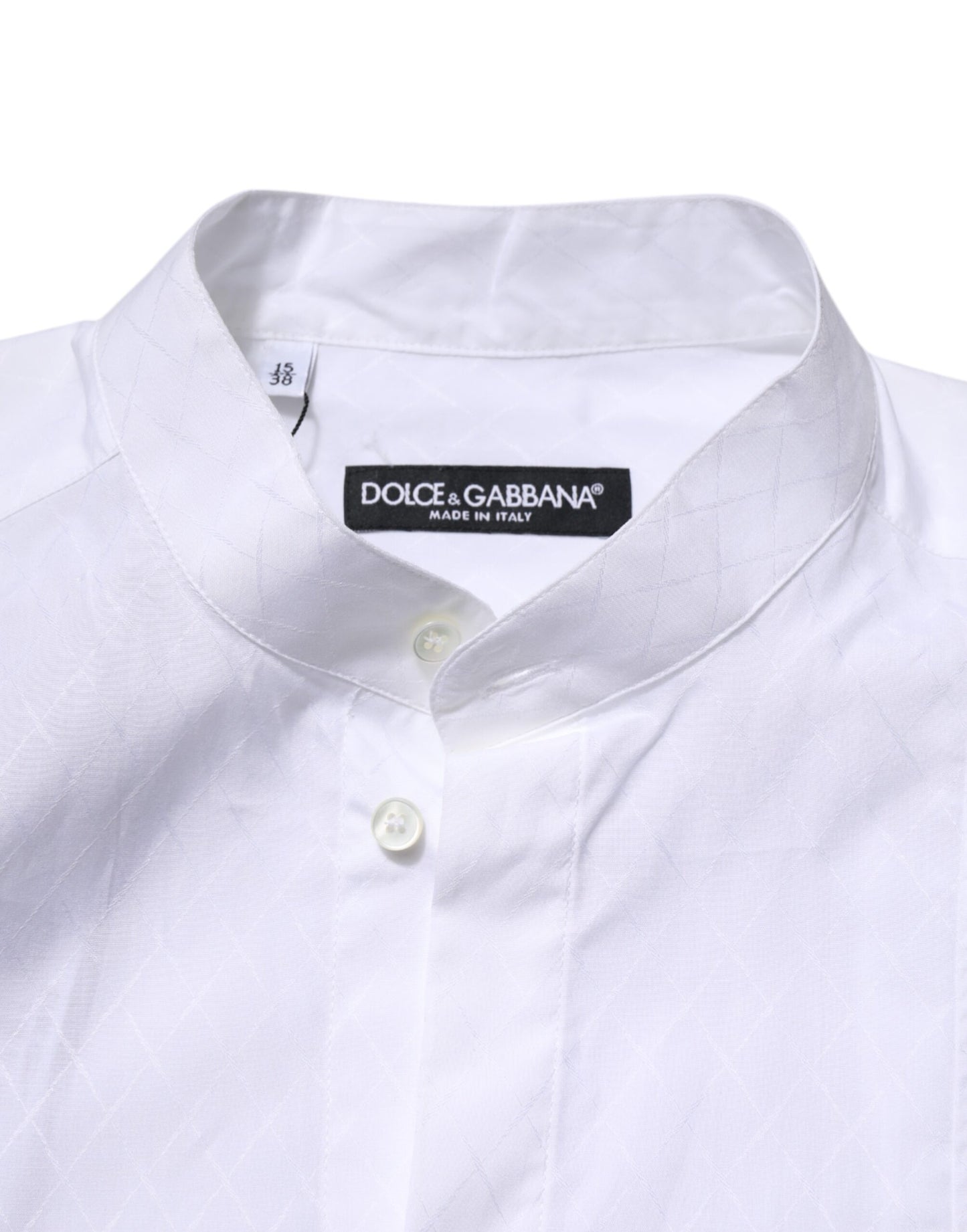 Dolce & Gabbana Weißes Baumwollhemd mit langen Ärmeln und schmalen Ärmeln für formelle Anlässe