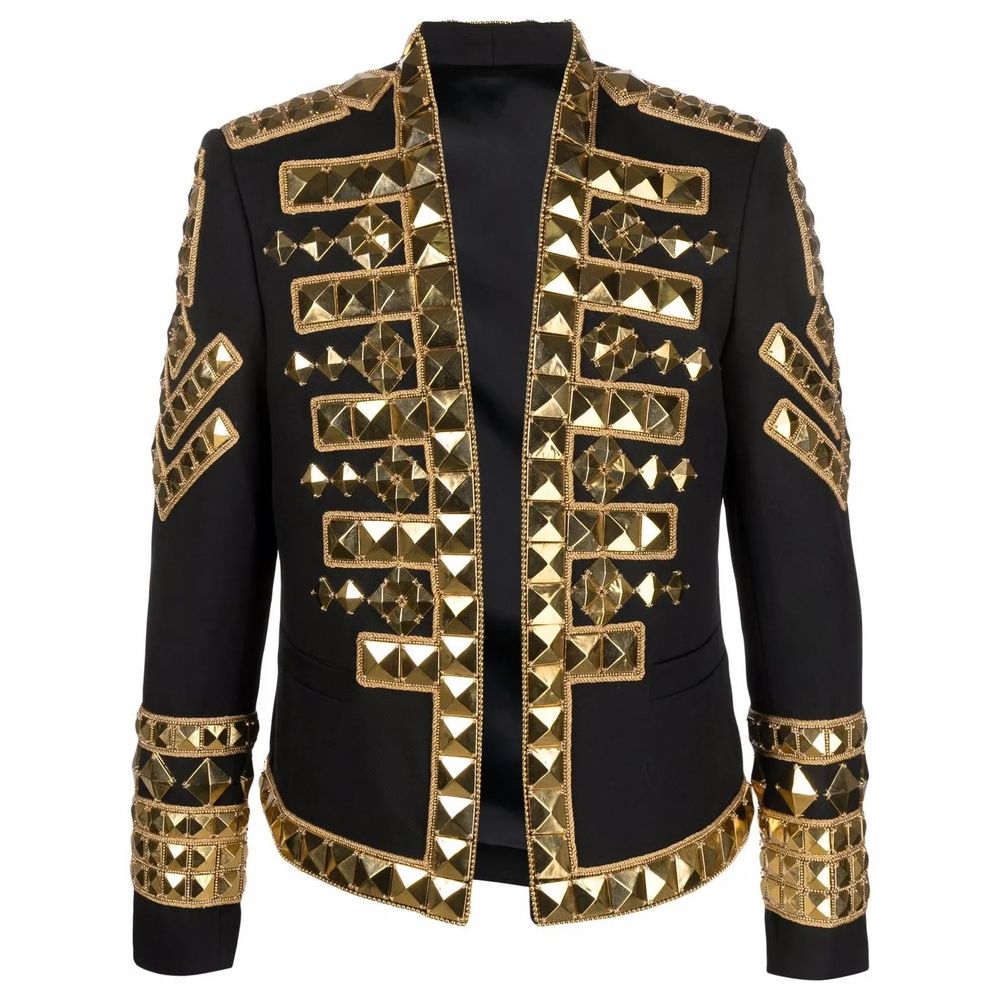 Balmain Schwarzer Acetat-Blazer für Männer