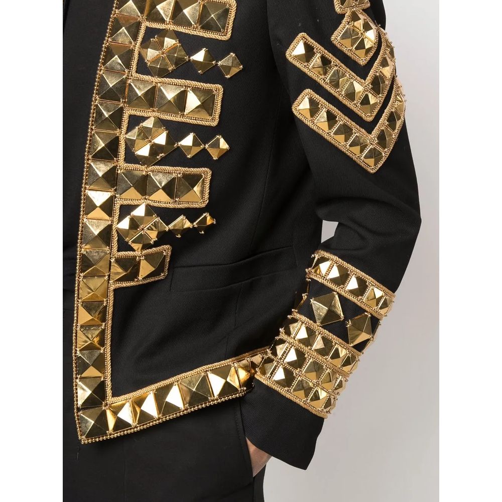 Balmain Schwarzer Acetat-Blazer für Männer