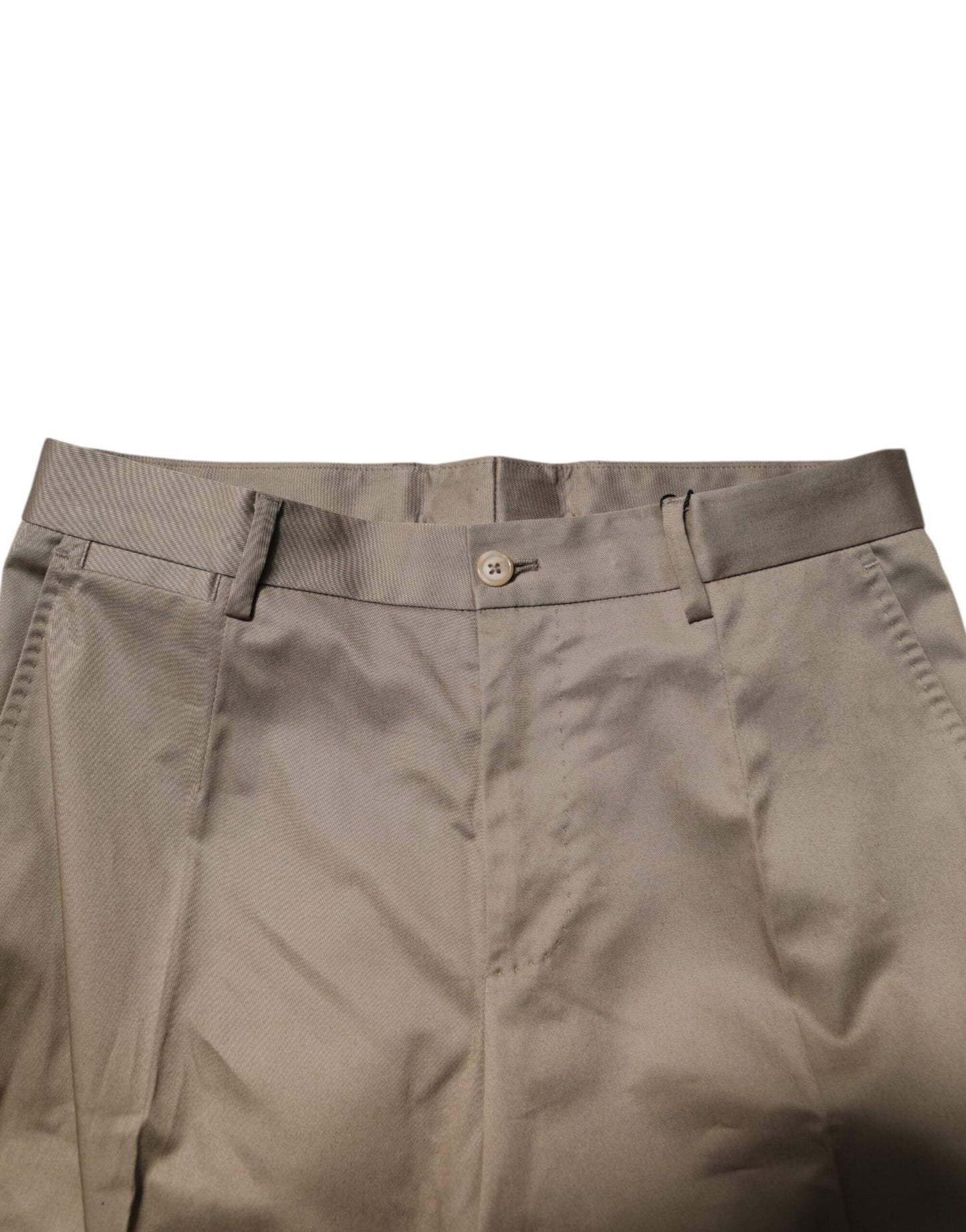 Dolce & Gabbana Braune Baumwolle Formal Herren Slim Pants