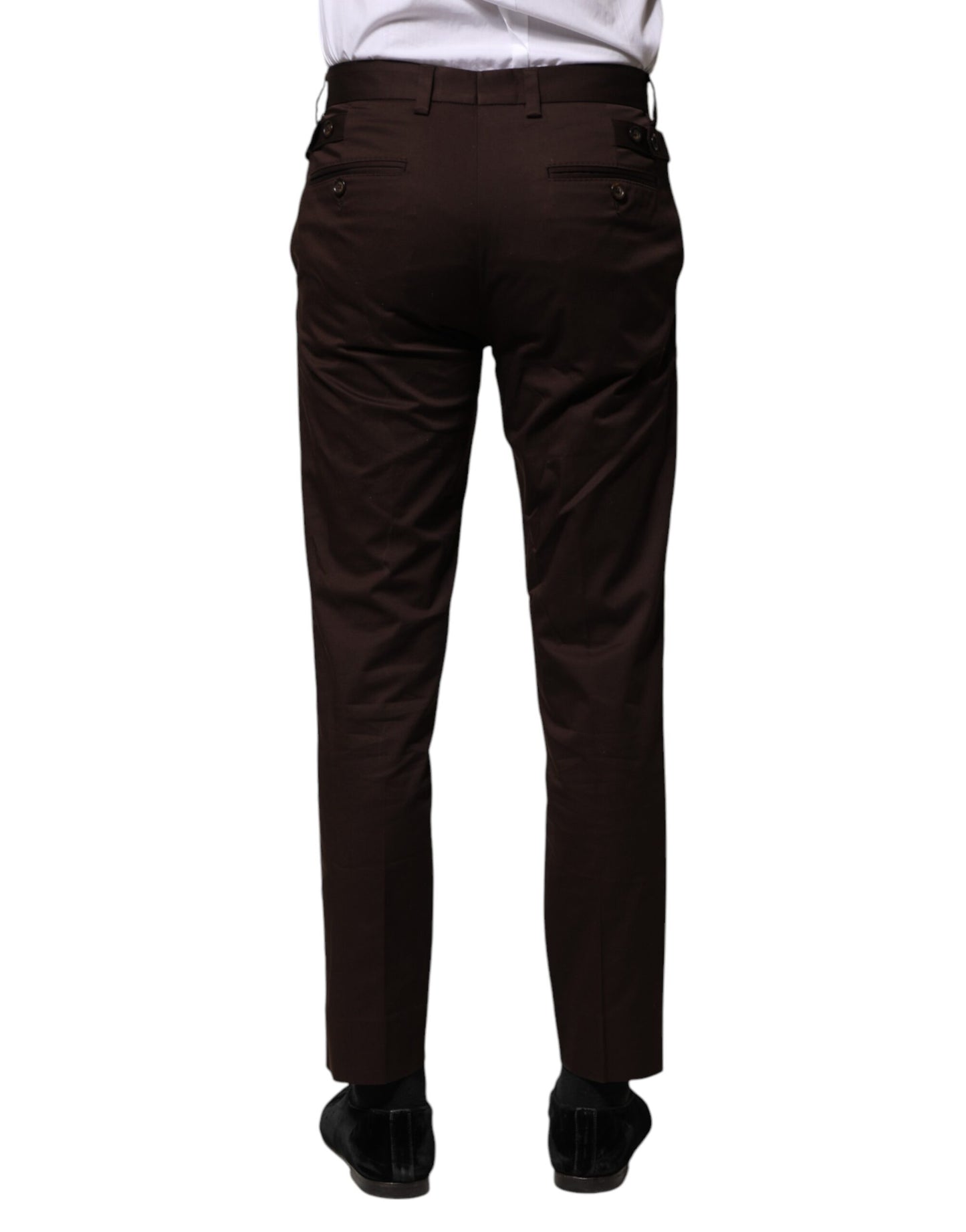 Dolce & Gabbana Braune formelle Anzughose aus Baumwolle
